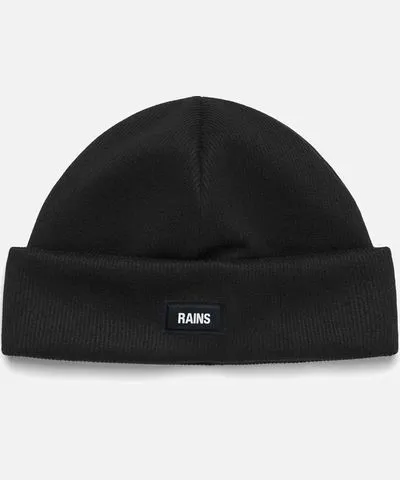 RAINS Rib-Knit Fleece-Lined Beanie