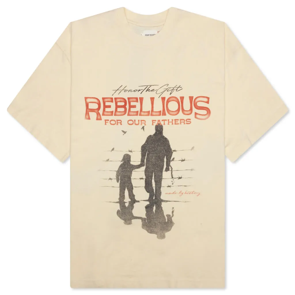 Rebellious Fathers Tee - Bone T-shirt