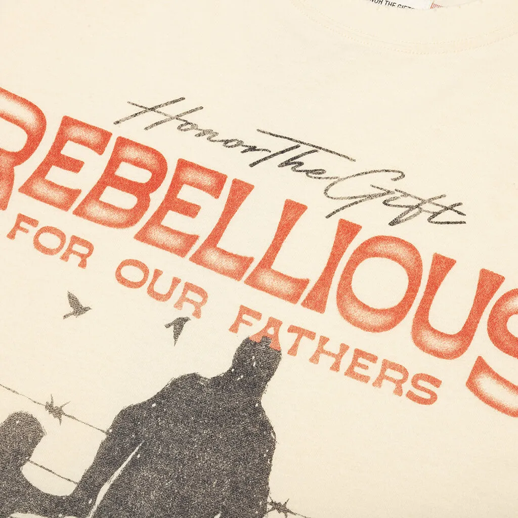 Rebellious Fathers Tee - Bone T-shirt