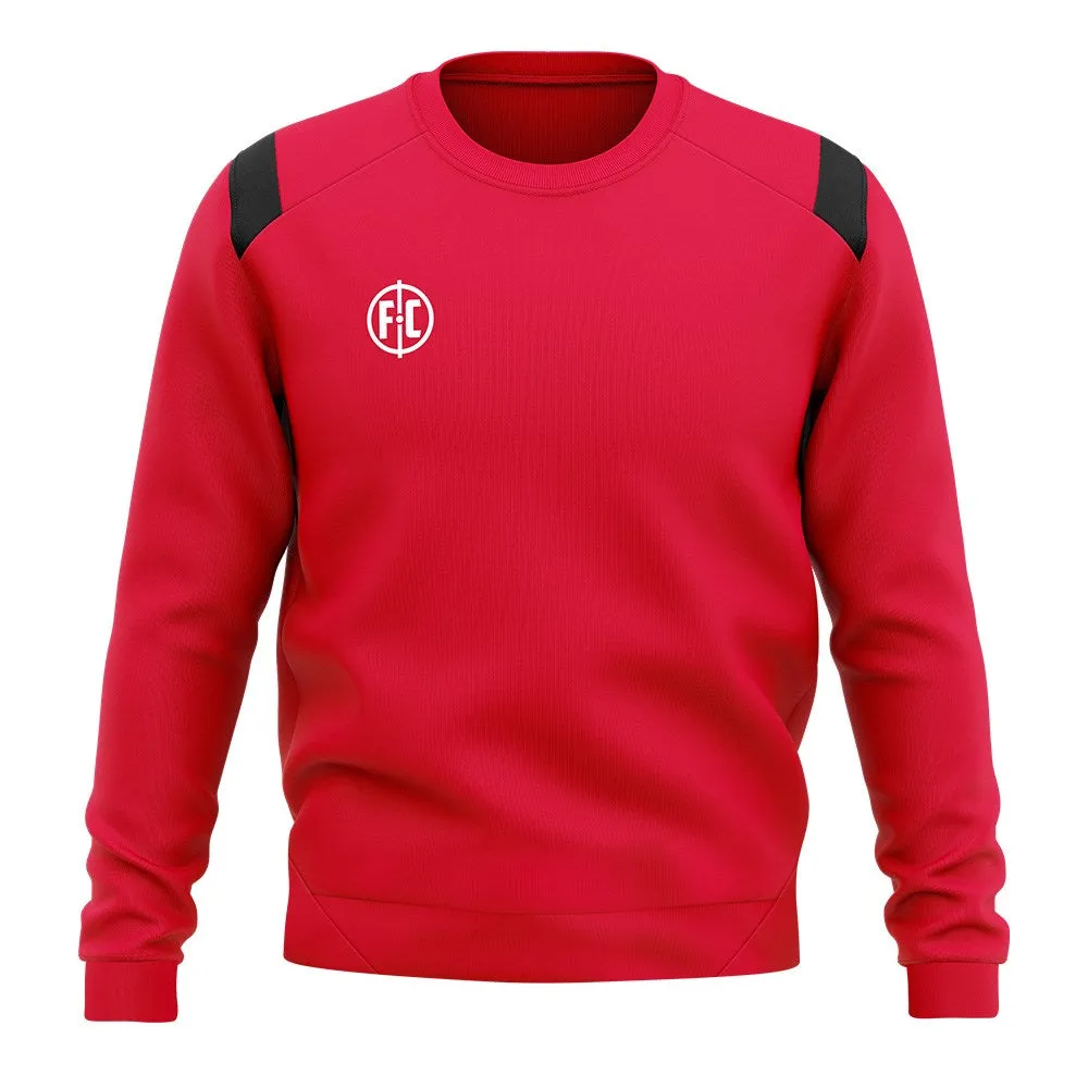 Red and Black Contrast FC Sweatshirt