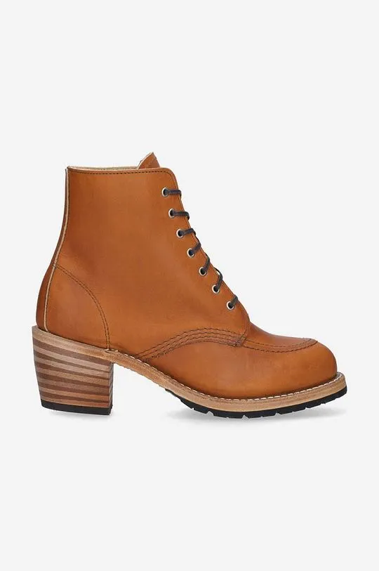 Red Wing leather ankle boots women's brown color