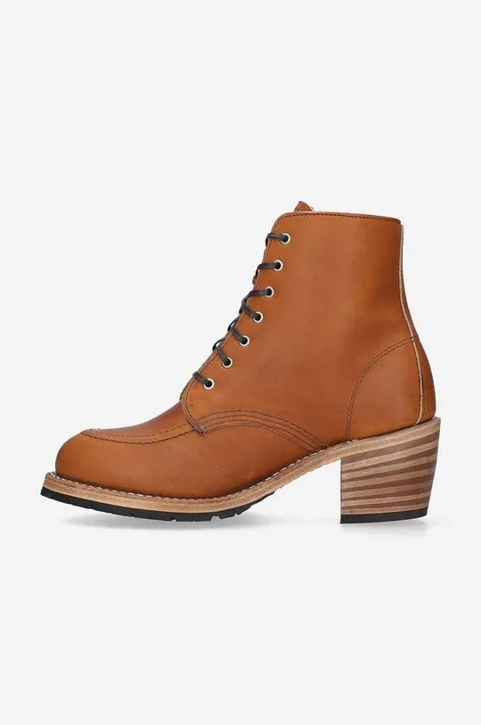 Red Wing leather ankle boots women's brown color