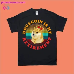 Retirement investment with Dogecoin | Vibrant 7 Colors Dots | Nostalgic Retro Sunset