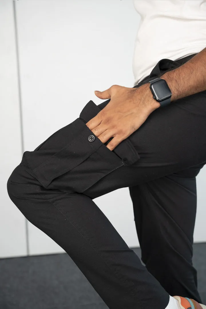 Ripstop Cargo Pants - Black Textured