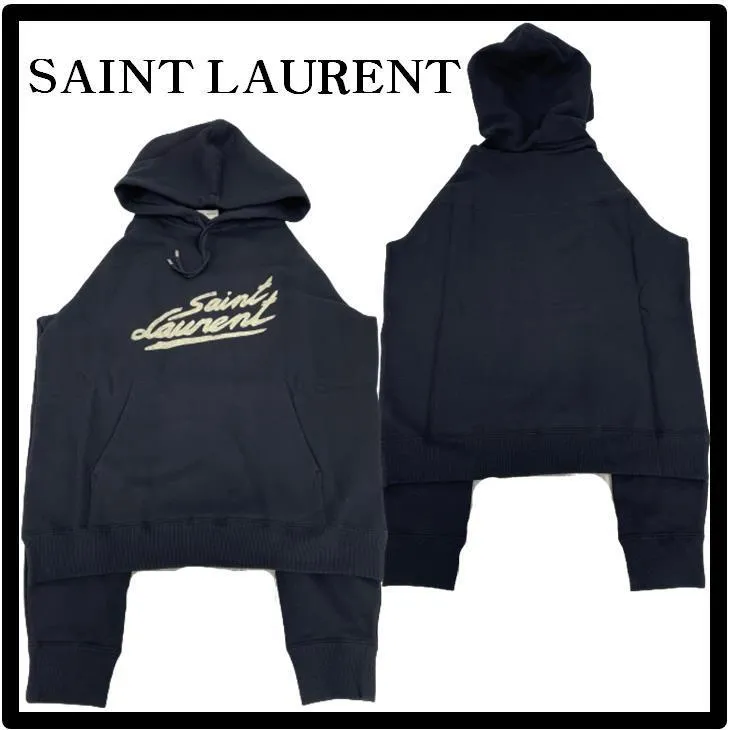 Saint Laurent Unisex Street Style Logo Luxury Hoodies for Sale