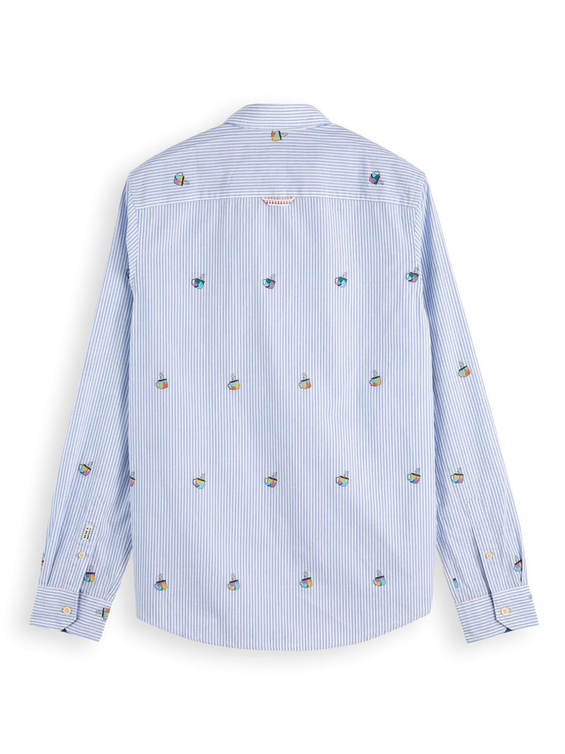 Scotch and Soda Fill-Coupe Shirt Fine Stripe Embroidered Mugs