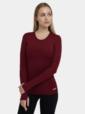 Stamina Running Top Women Thumbholes Back Zip Pocket