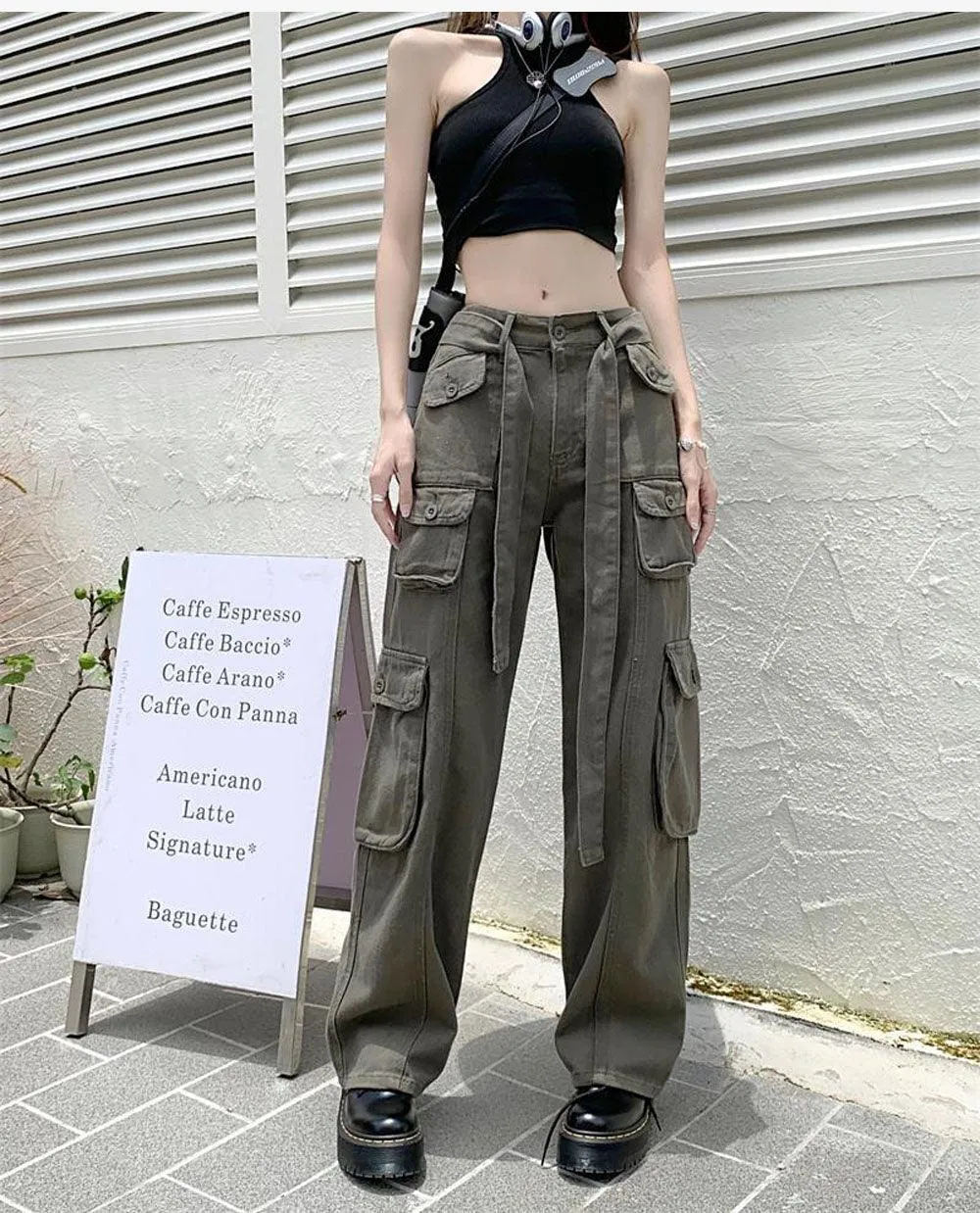 Straight Oversize Cargo Pants for Women - Make a Fashion Statement!