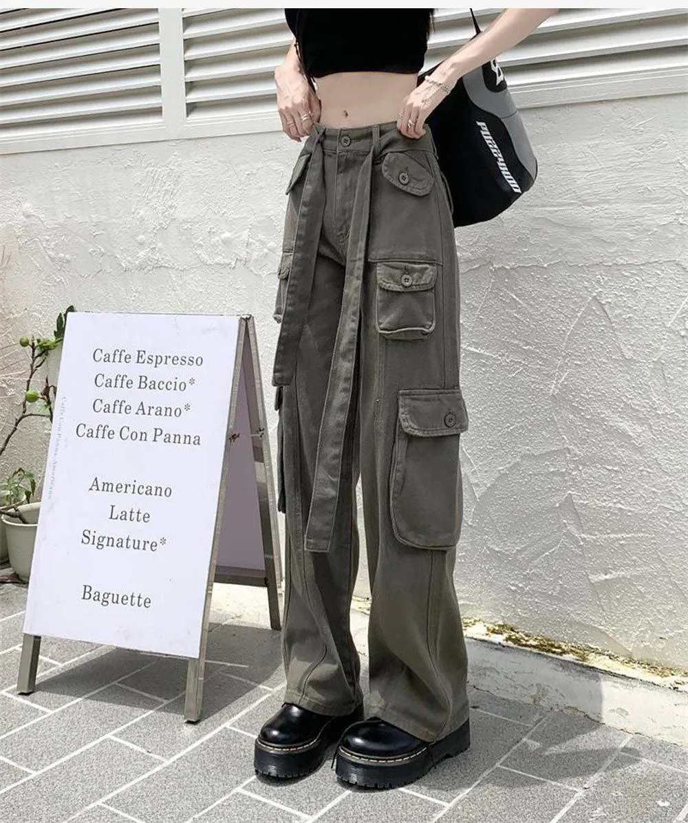 Straight Oversize Cargo Pants for Women - Make a Fashion Statement!