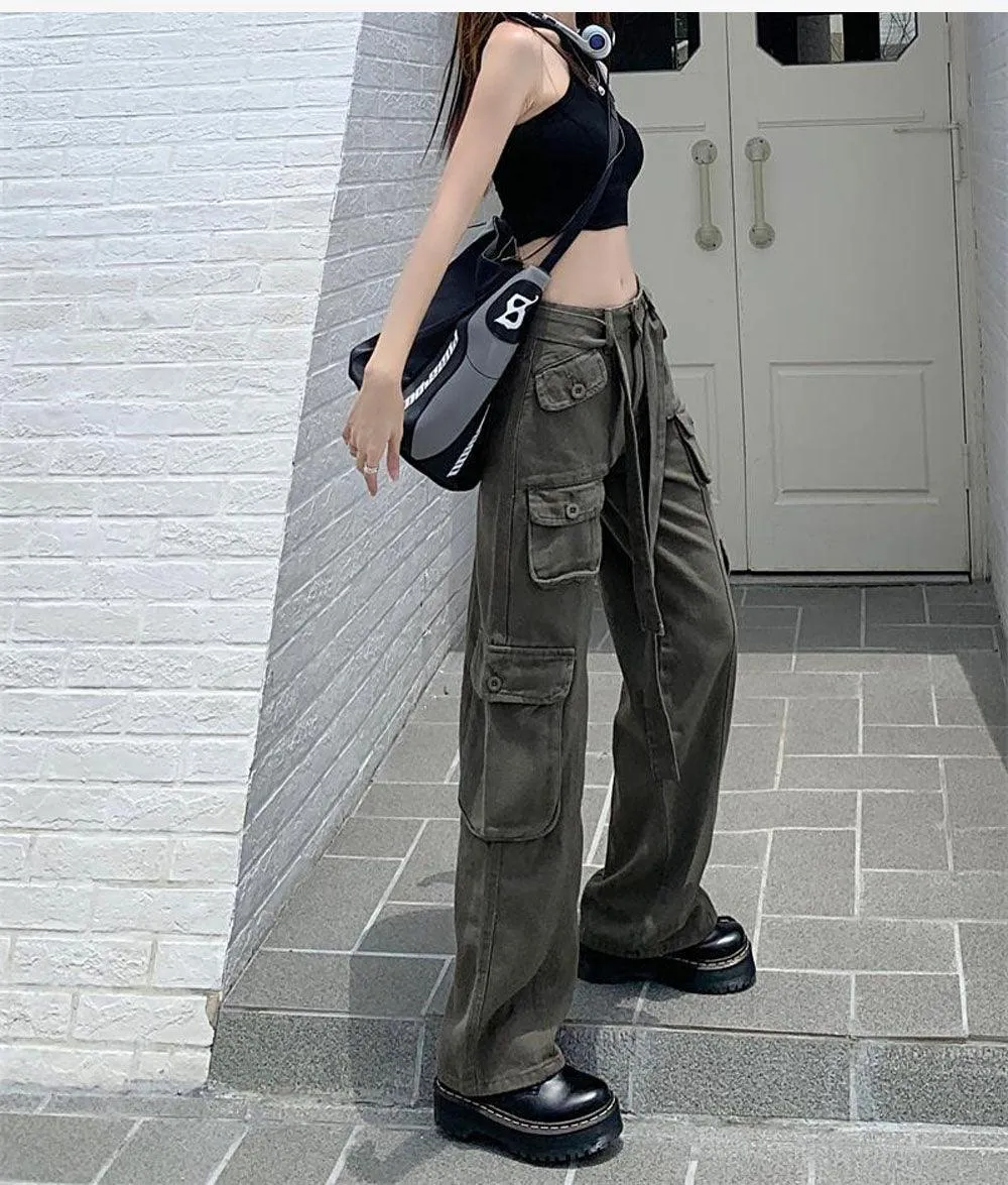 Straight Oversize Cargo Pants for Women - Make a Fashion Statement!