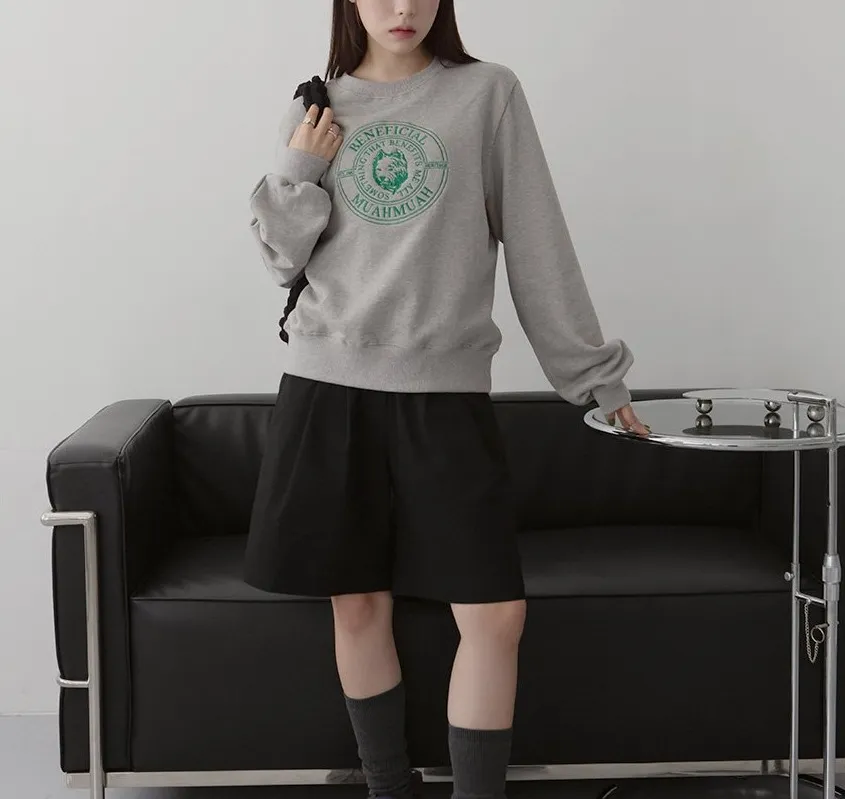 Street Style Long Sleeve Cotton Logo Shirt