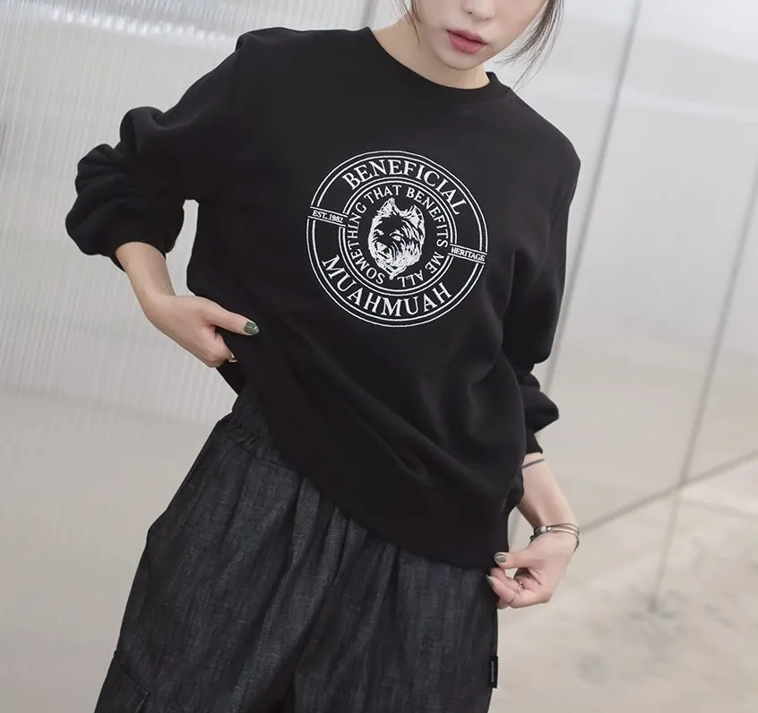 Street Style Long Sleeve Cotton Logo Shirt