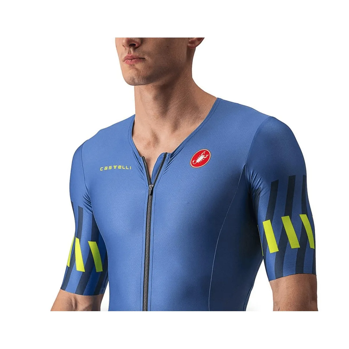 Suit Castelli Free Sanremo 2 Rosso Corsa Blue Lime Green - Shop Now!