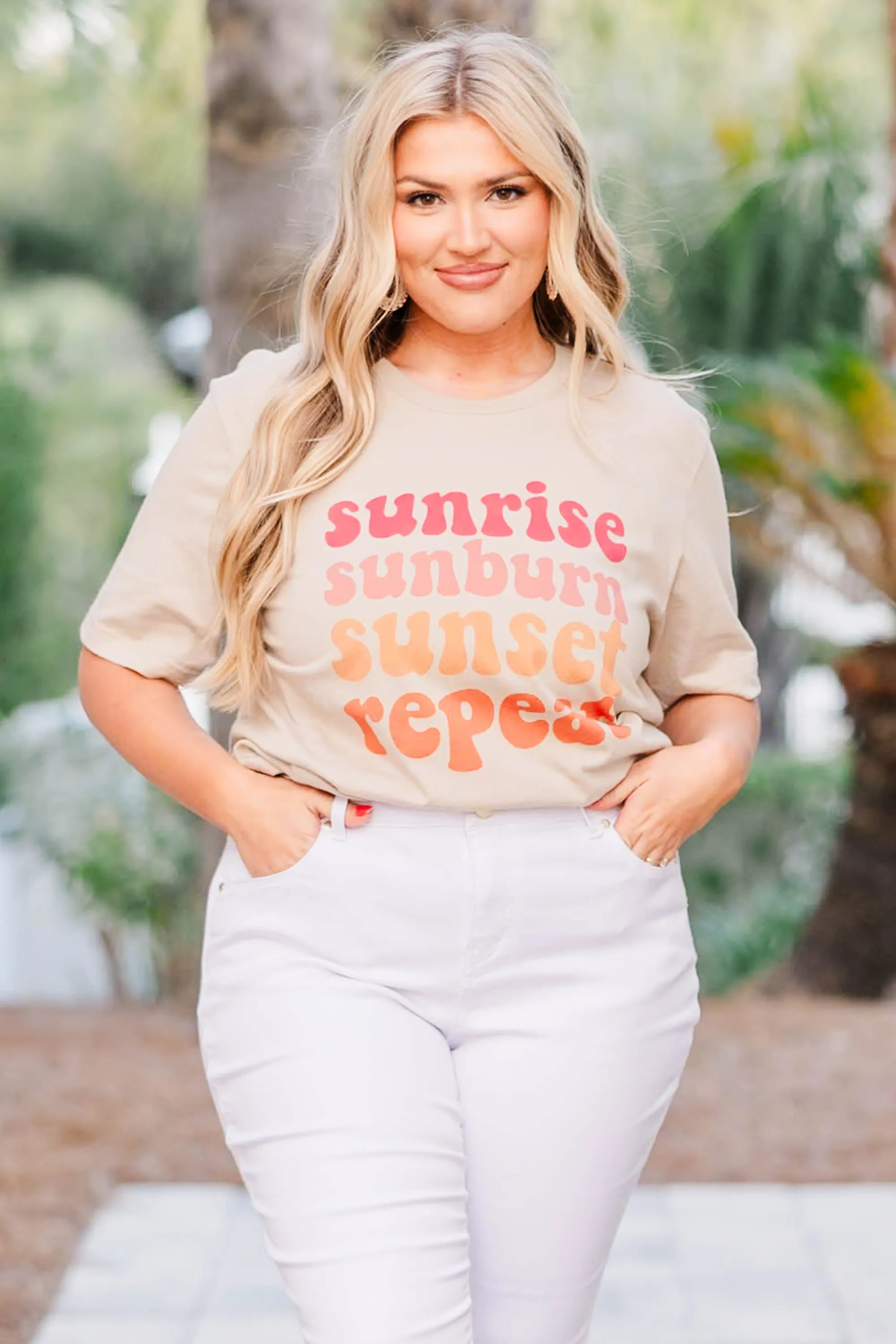 Sunrise Sunset Tee Tan