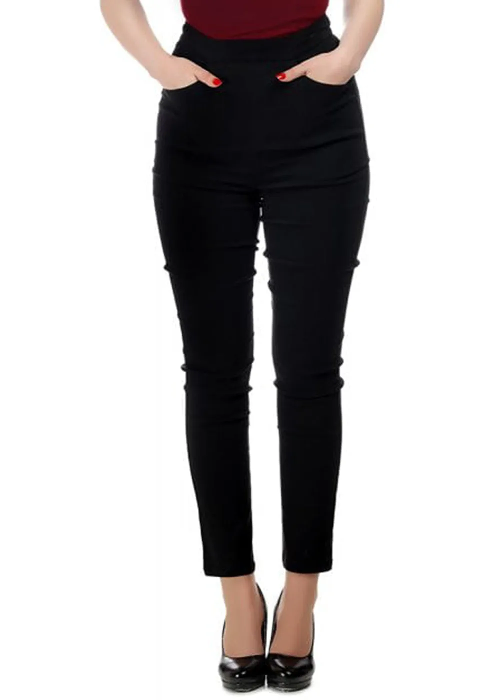 Tali Cigarette 50's Pants Black - Collectif Boutique