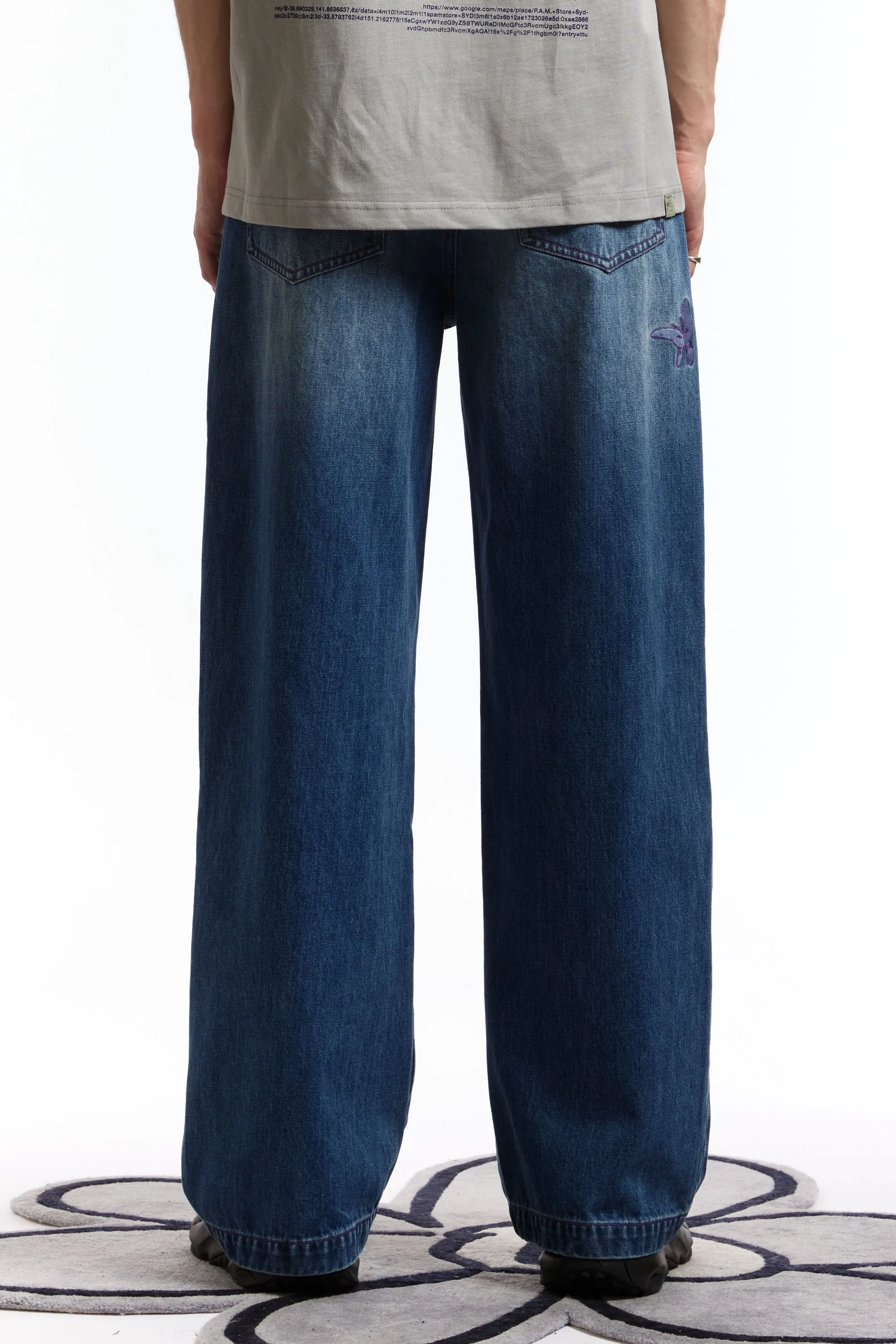 Tall wide leg denim jeans