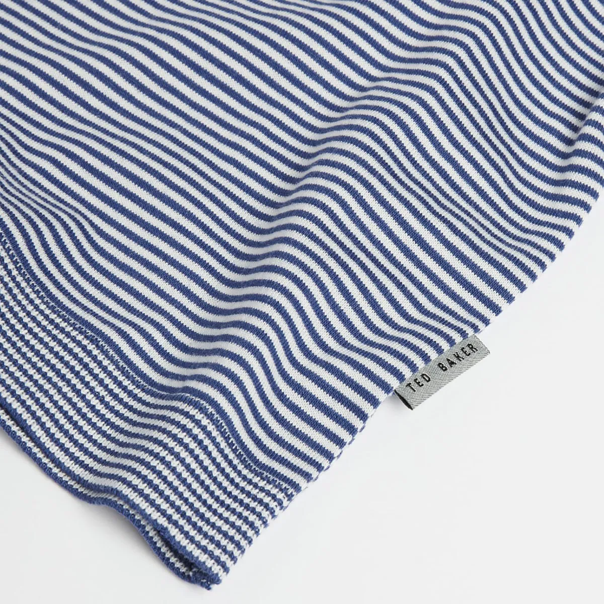 Ted Baker Blue & White RAKI Fine Stripe T-Shirt