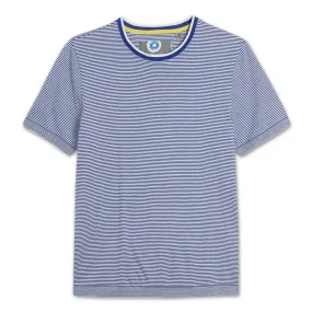 Ted Baker Blue & White RAKI Fine Stripe T-Shirt