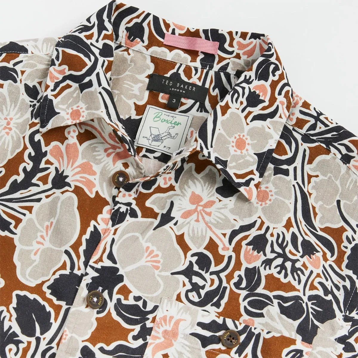 Ted Baker - SITCOM SS Floral Shirt - Brown 