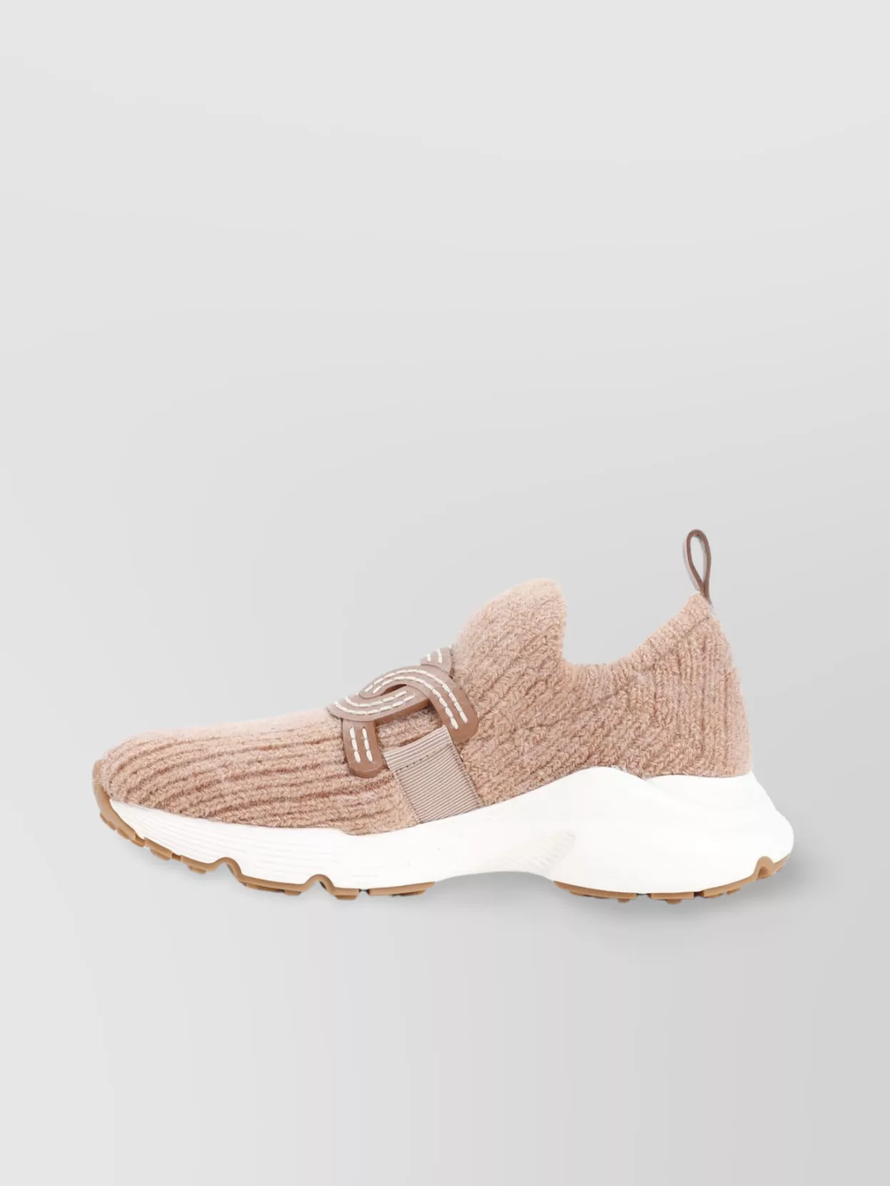 Tod's   Wool knit sneakers leather chain