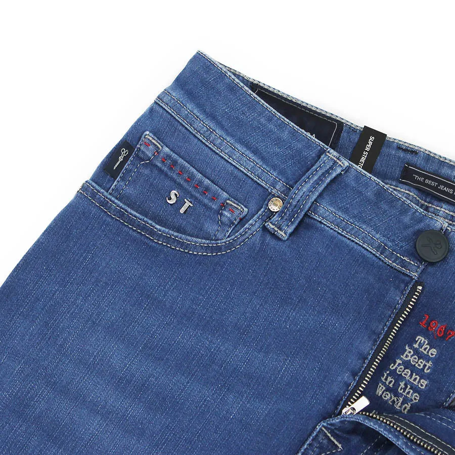 Tramarossa jeans - Leonardo Slim 12 Month Denim in Blue