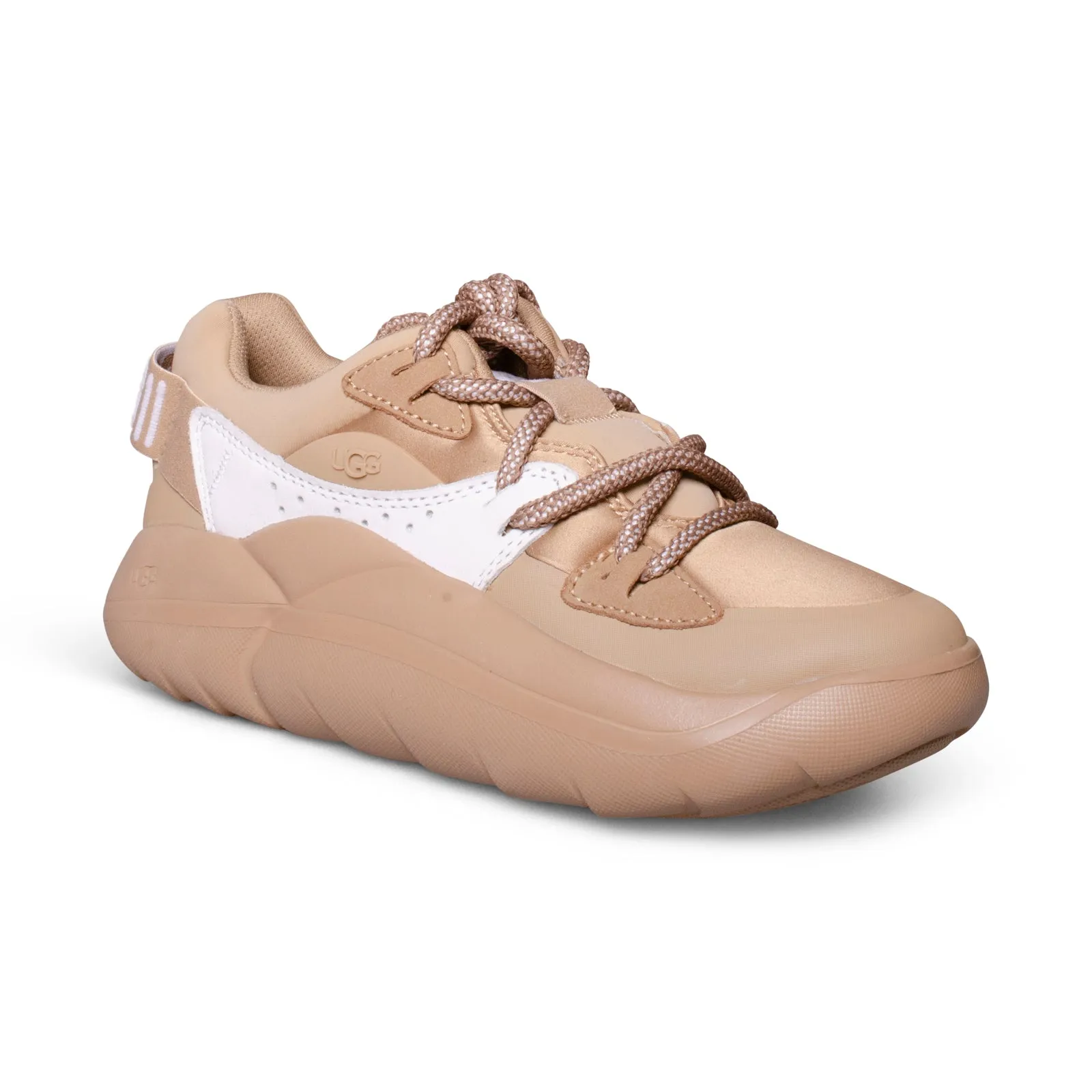 UGG Cloud Lace Sand White Sneakers Women's