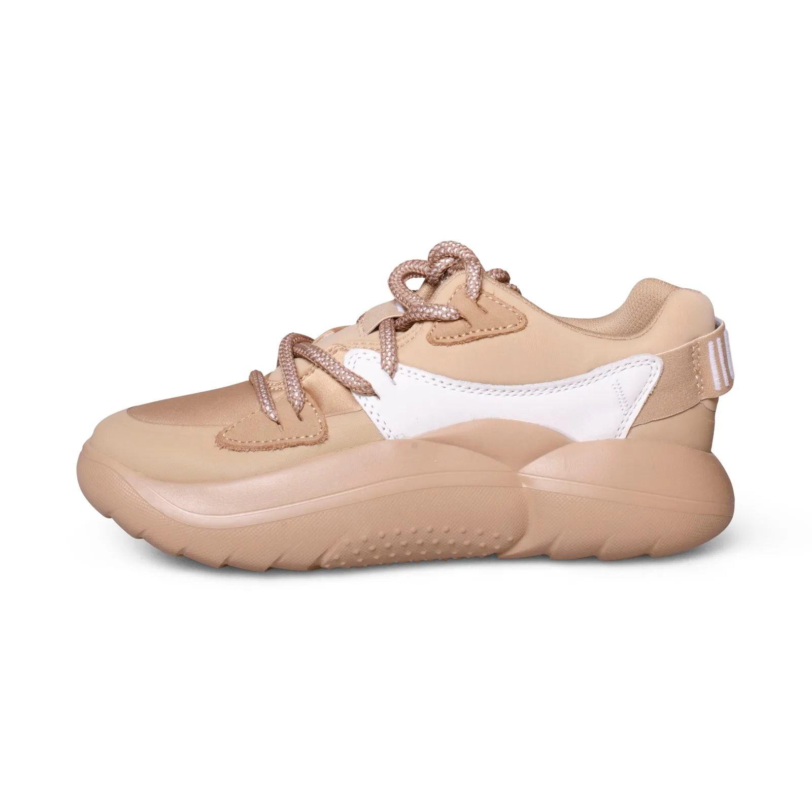 UGG Cloud Lace Sand White Sneakers Women's