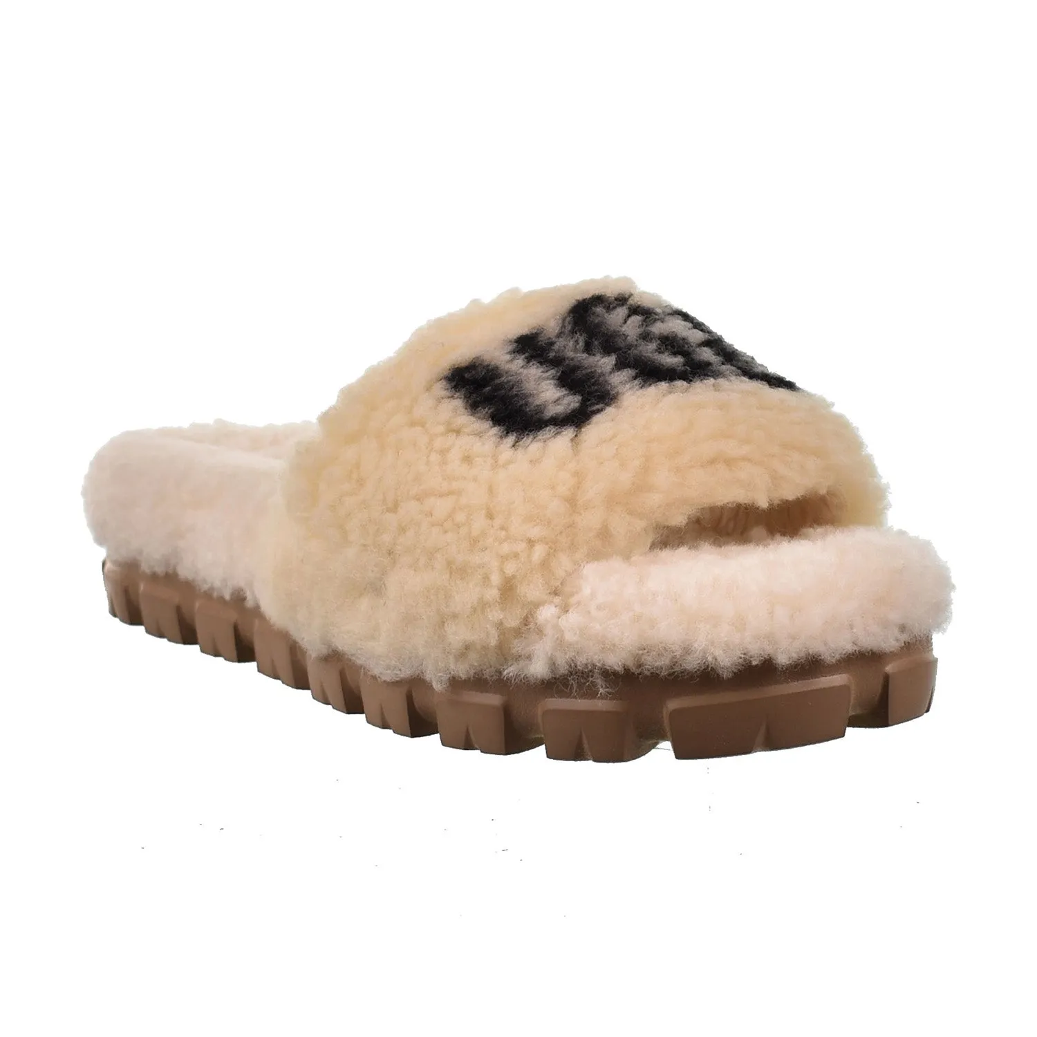 UGG Cozetta Curly Graphic Women's Slipper Natural - Best Price, Free Shipping