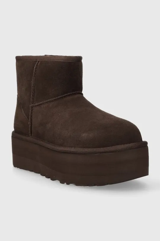 UGG suede snow boots Classic Mini Platform brown color 1134991