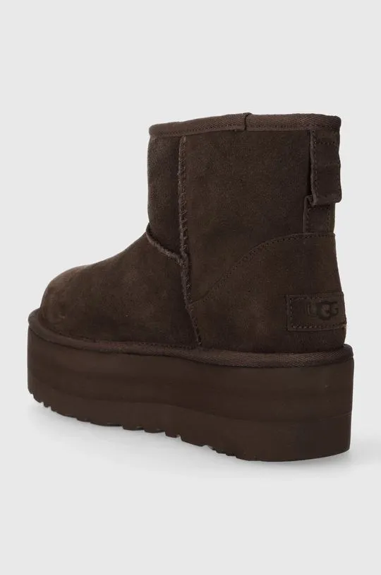 UGG suede snow boots Classic Mini Platform brown color 1134991