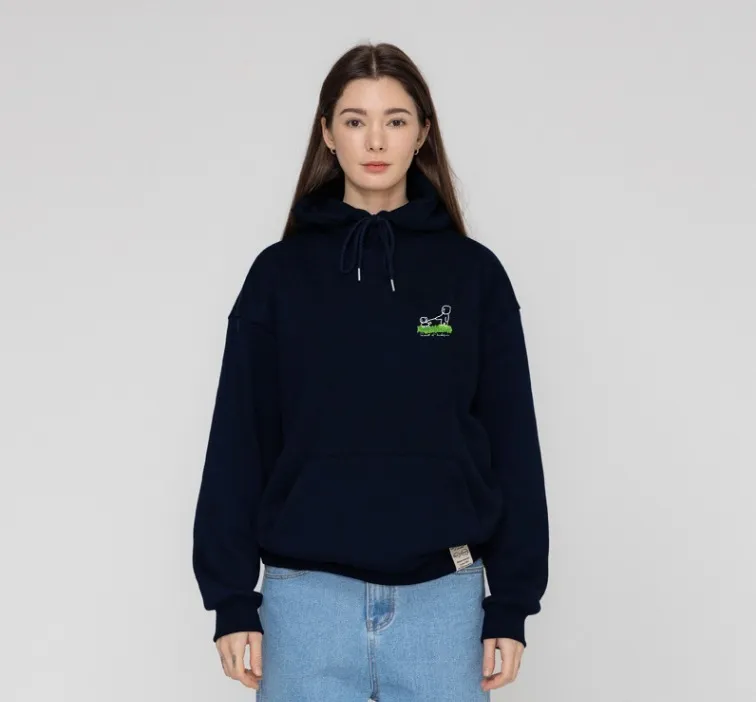 Unisex Long Sleeves Logo Hoodies | GRAVER Street Style