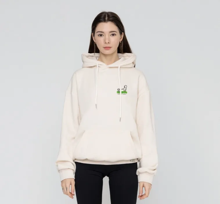 Unisex Long Sleeves Logo Hoodies | GRAVER Street Style