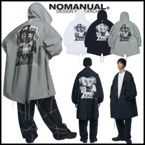 Unisex Street Style Oversized Logo Hoodies - NOMANUAL