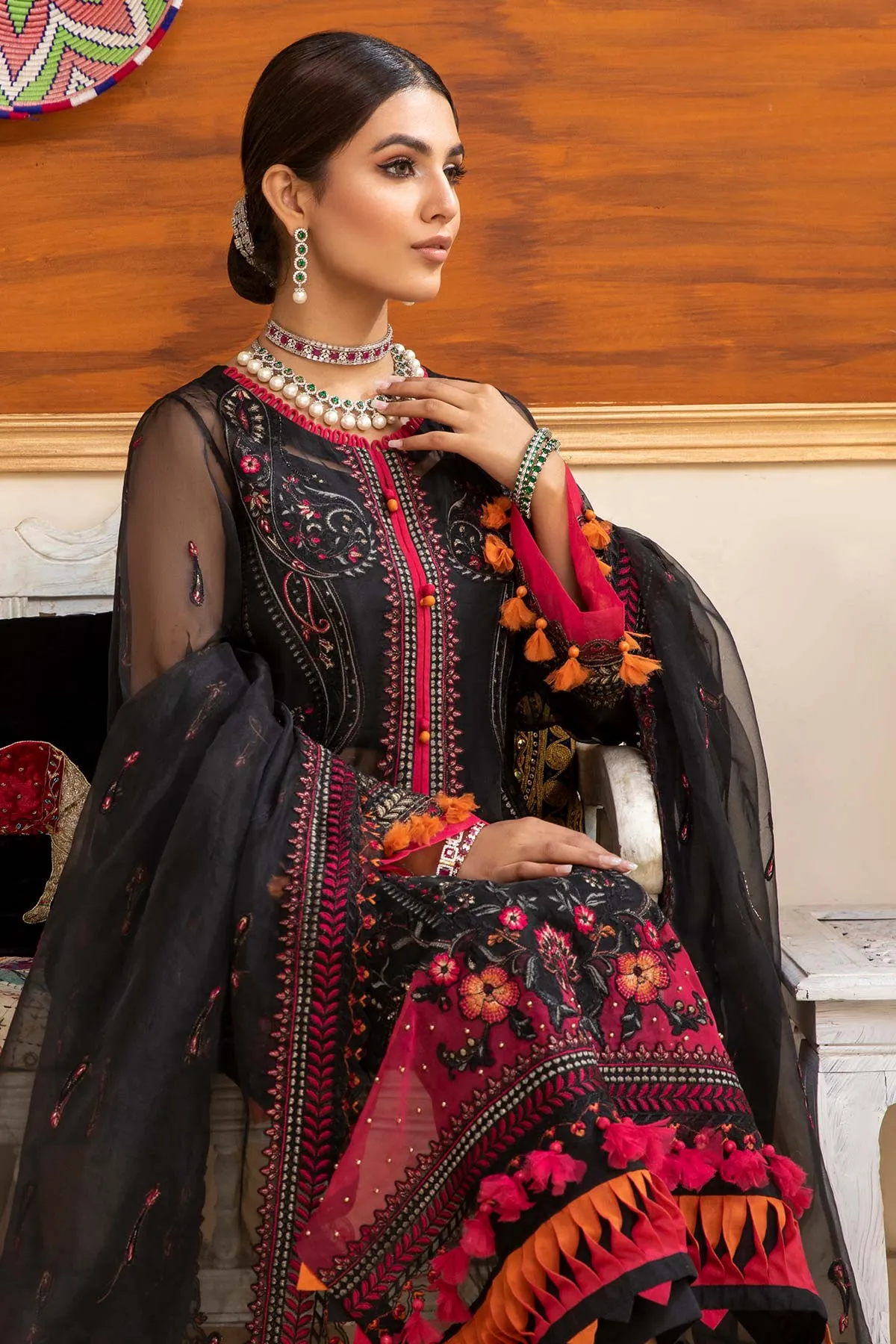 Unstitched Embroidered Chiffon CHM-07 (3-Piece)