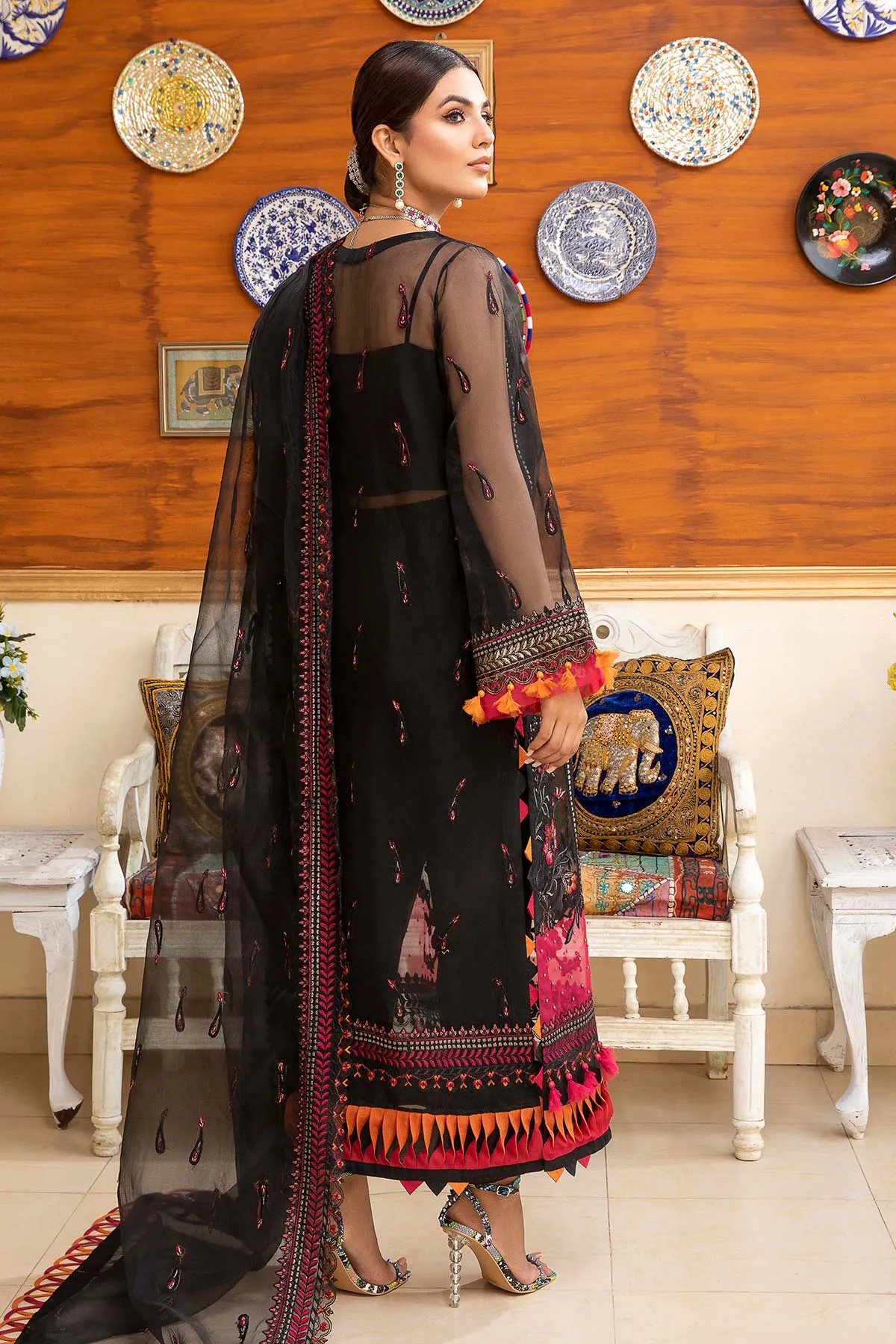 Unstitched Embroidered Chiffon CHM-07 (3-Piece)