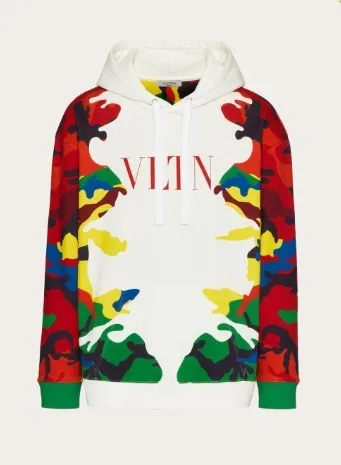 Valentino long sleeves logo luxury hoodies for street style