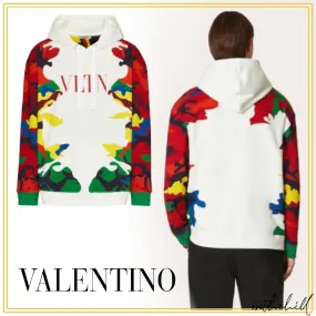 Valentino long sleeves logo luxury hoodies for street style