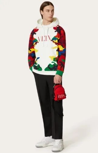 Valentino long sleeves logo luxury hoodies for street style