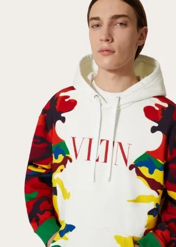 Valentino long sleeves logo luxury hoodies for street style