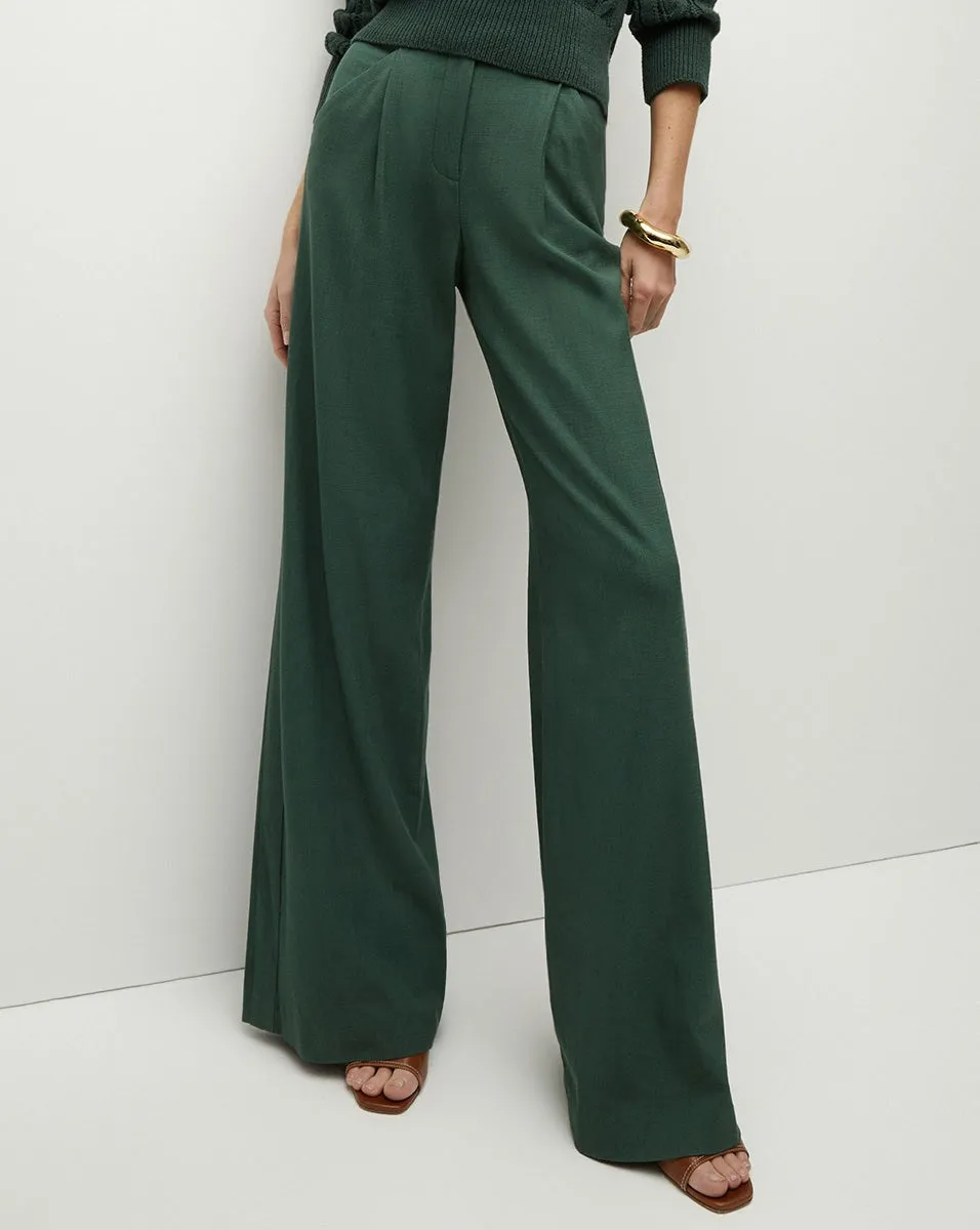 Veronica Beard Forest Green Sateen Pants, Marbeau Style