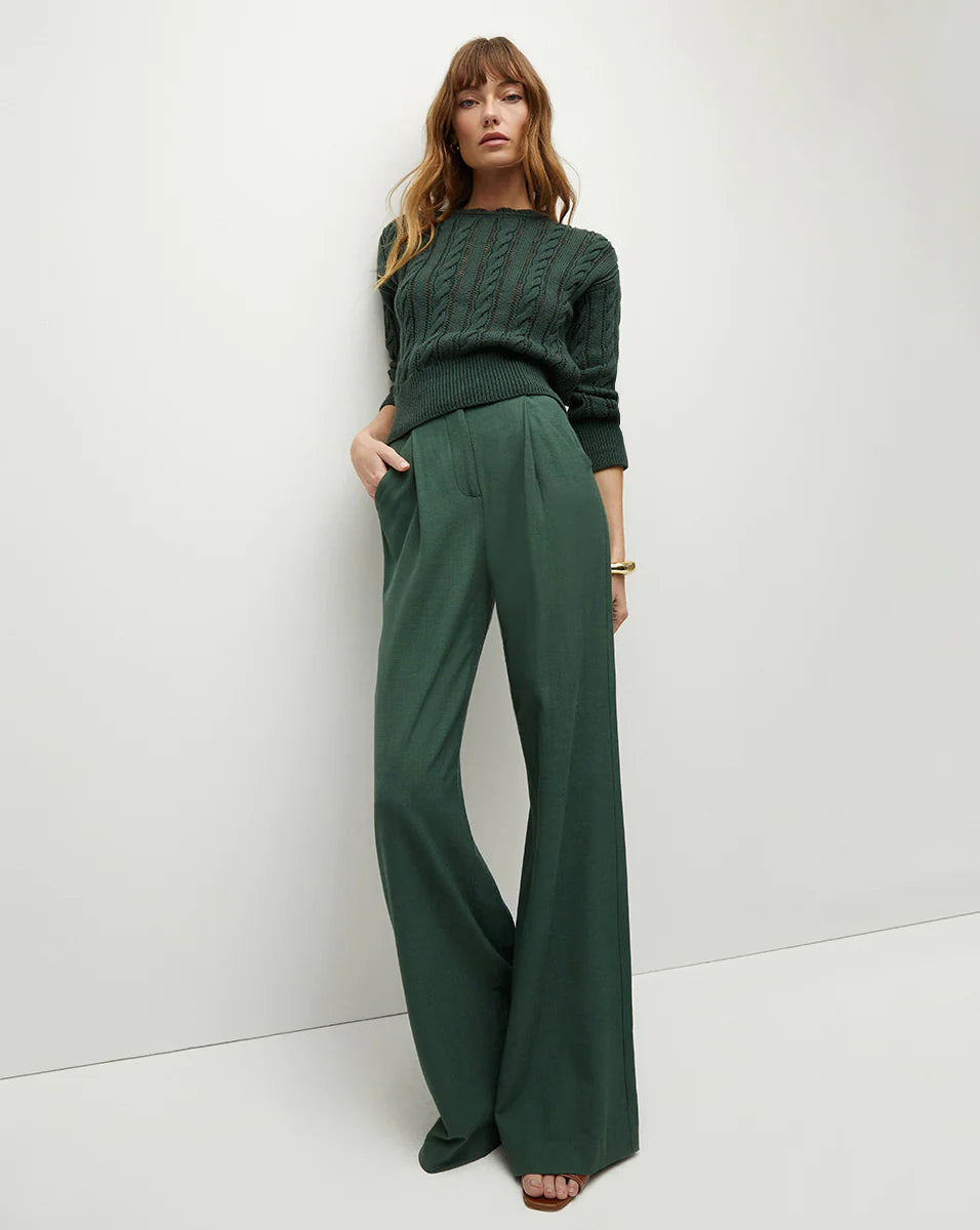 Veronica Beard Marbeau Pant Forest