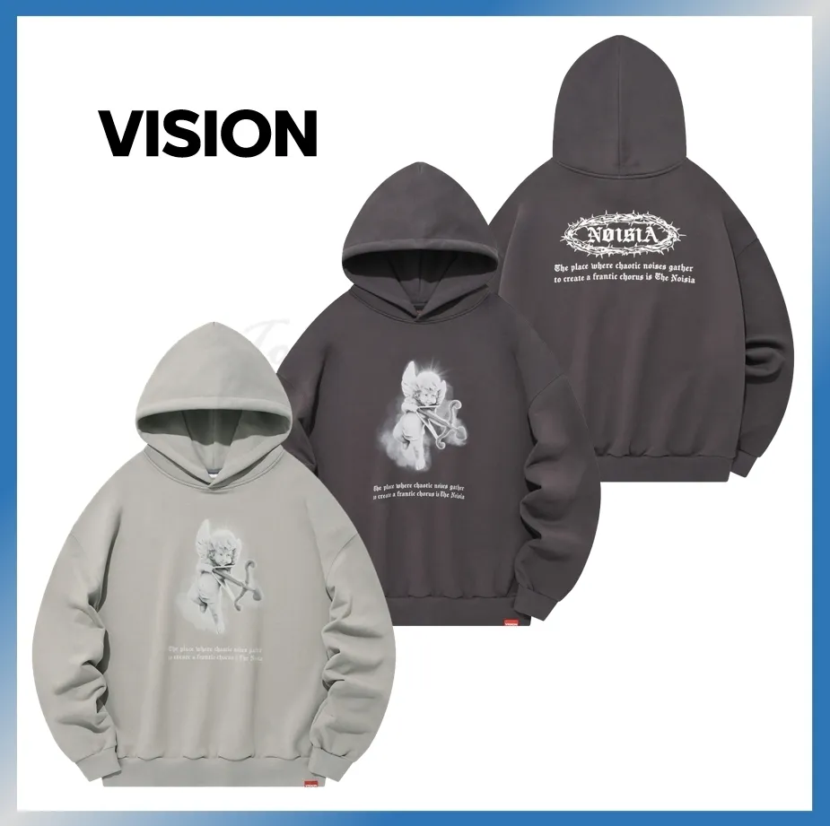 Vision Street Wear Logo Hoodies - Unisex Street Style