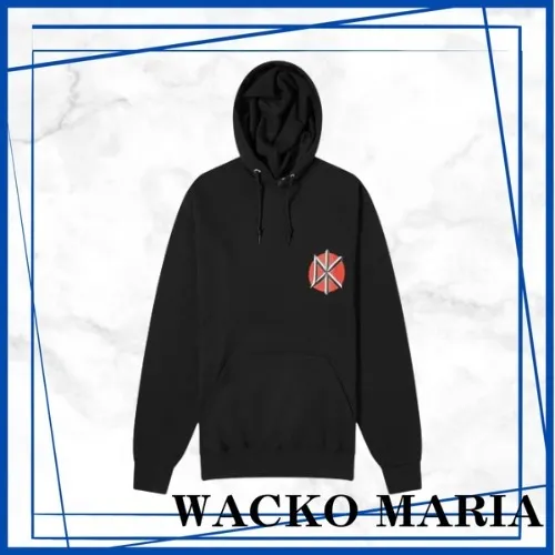 WACKO MARIA - Long Sleeves Cotton Logo Hoodies for Street Style