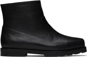 We11done Black Shrunken Ankle Boots