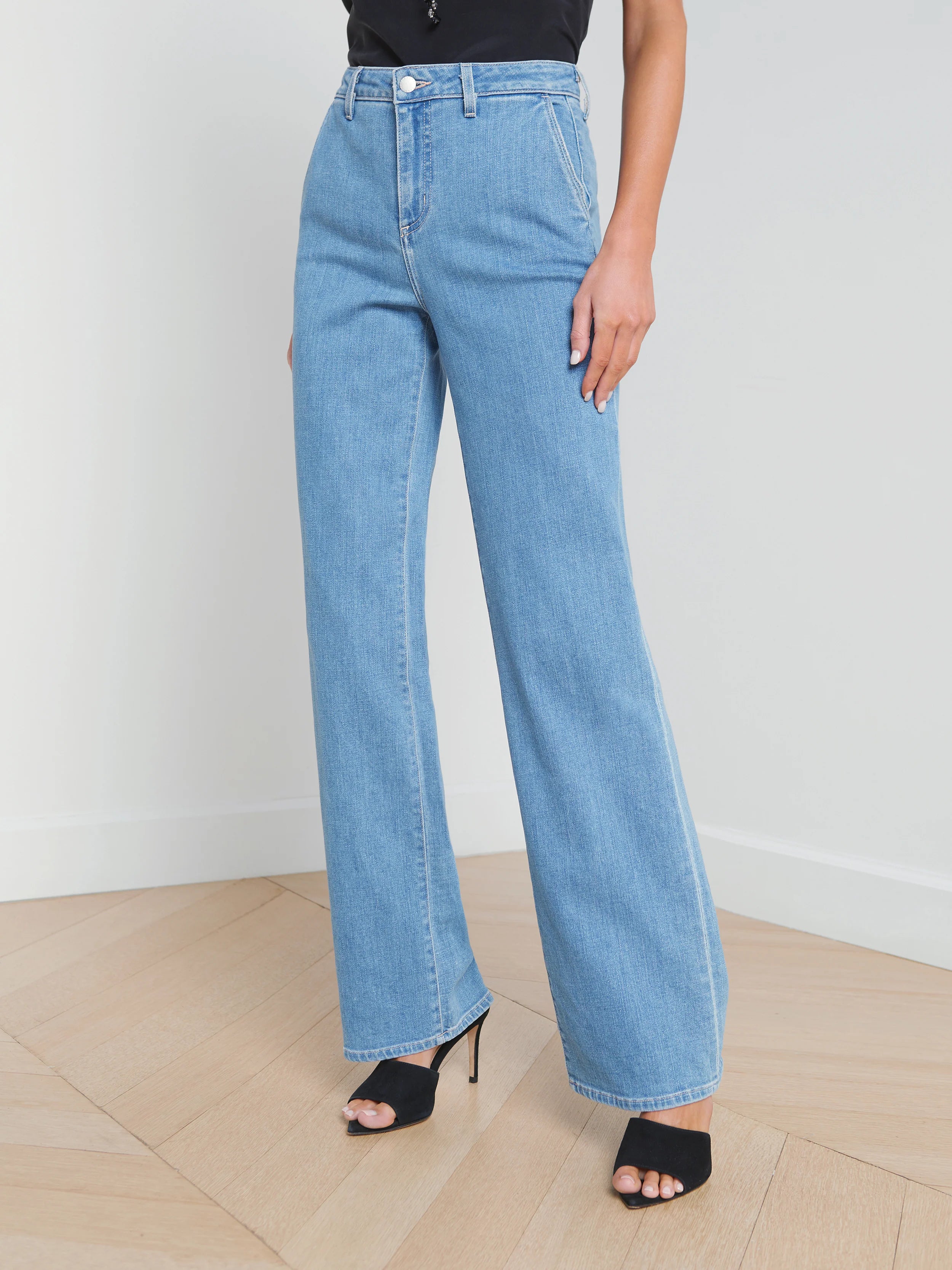 Weston Wide Leg Jeans in Belize by L'agence.