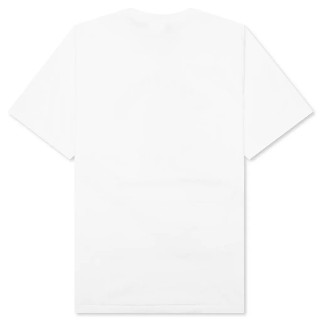 White Comic Art T-shirt for Busy People