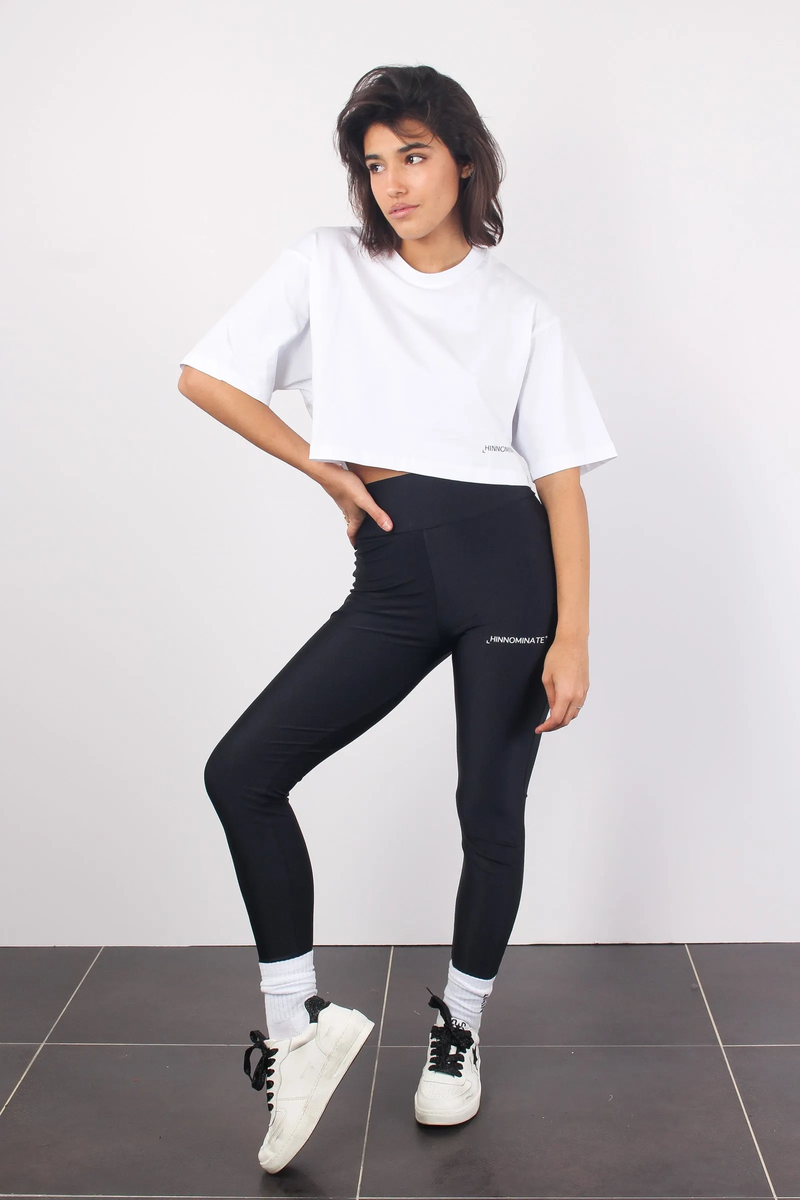 White Cotton Crop T-shirt