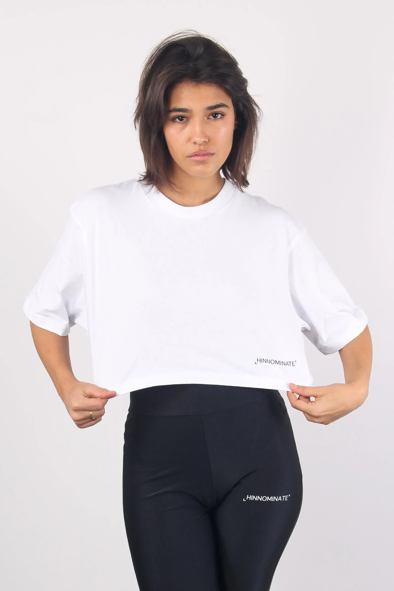 White Cotton Crop T-shirt