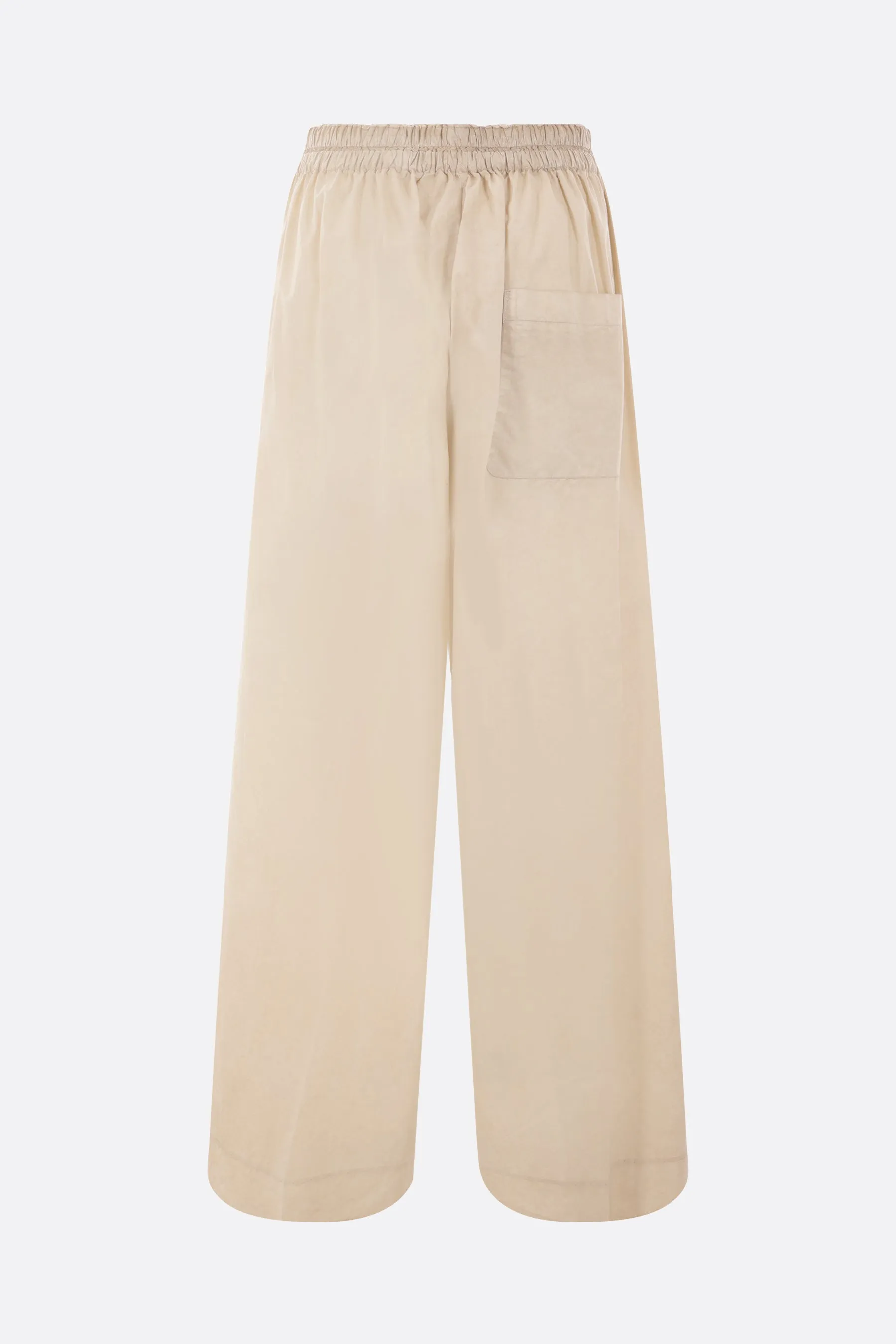 Wide-leg poplin pants