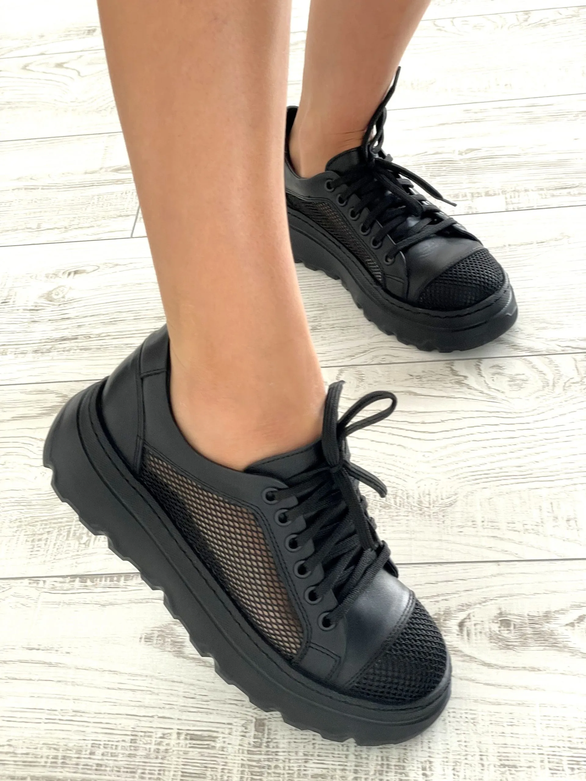 Women genuine leather sneakers,Back Genuine Leather Sneakers,Leather sneakers for women,Black leather sneakers by Adrenaline